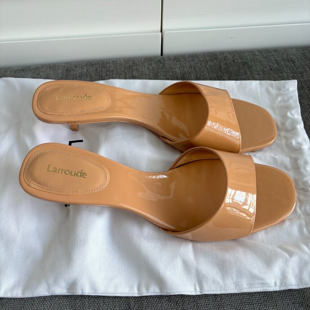 Patent Leather Greta Kitten Heel Mules